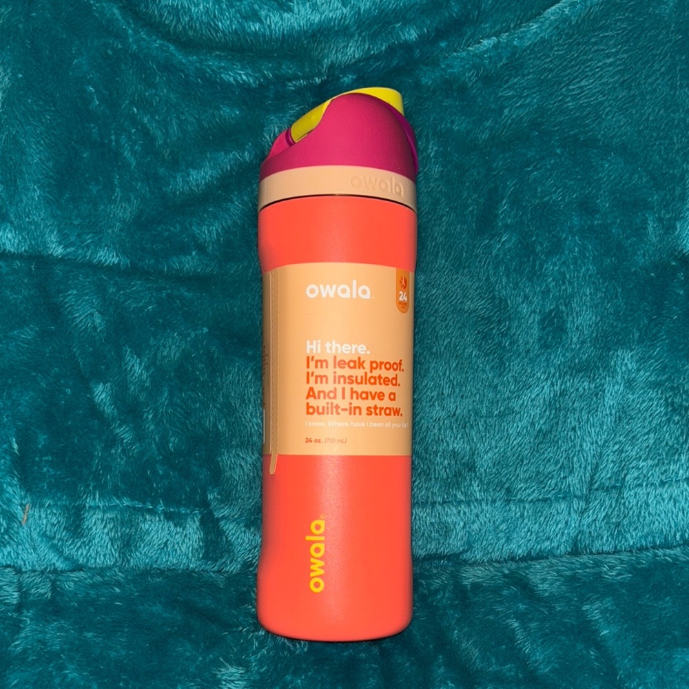 Vibrant Pink and Yellow Thermos for Dining
